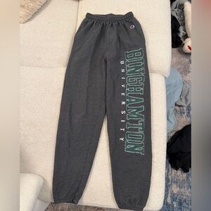 Binghamton Champion Dark Gray Sweatpants size small